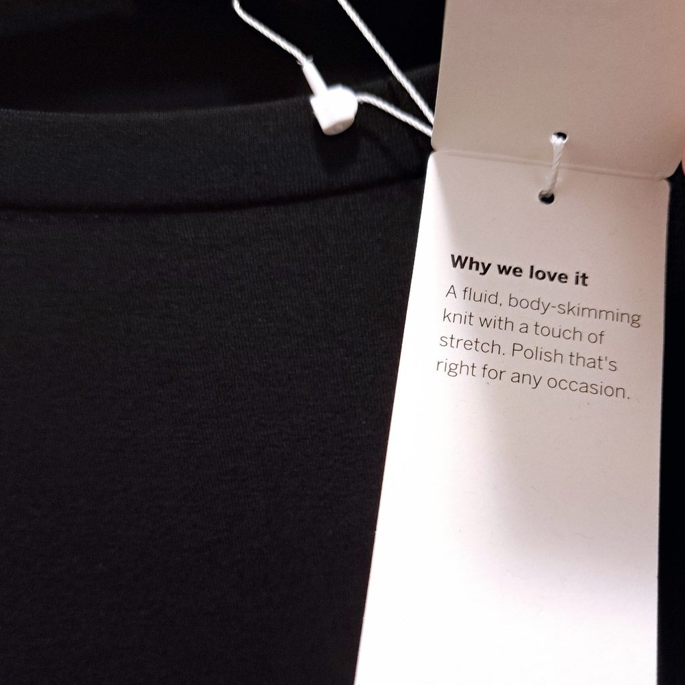 Eileen Fisher Black Jersey Jewel Neck Flare Sleeve Top Size 1X - Picture 9 of 12